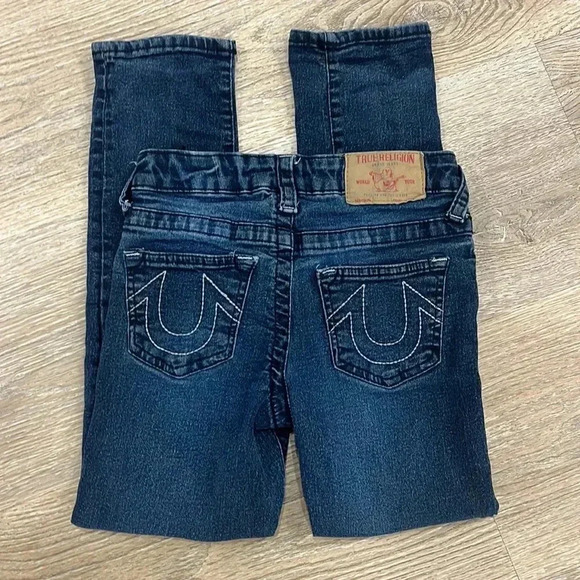 True Religion Geno Skinny Jeans Girls Size‎ 8 Relaxed Slim Fit Distressed - Picture 5 of 14